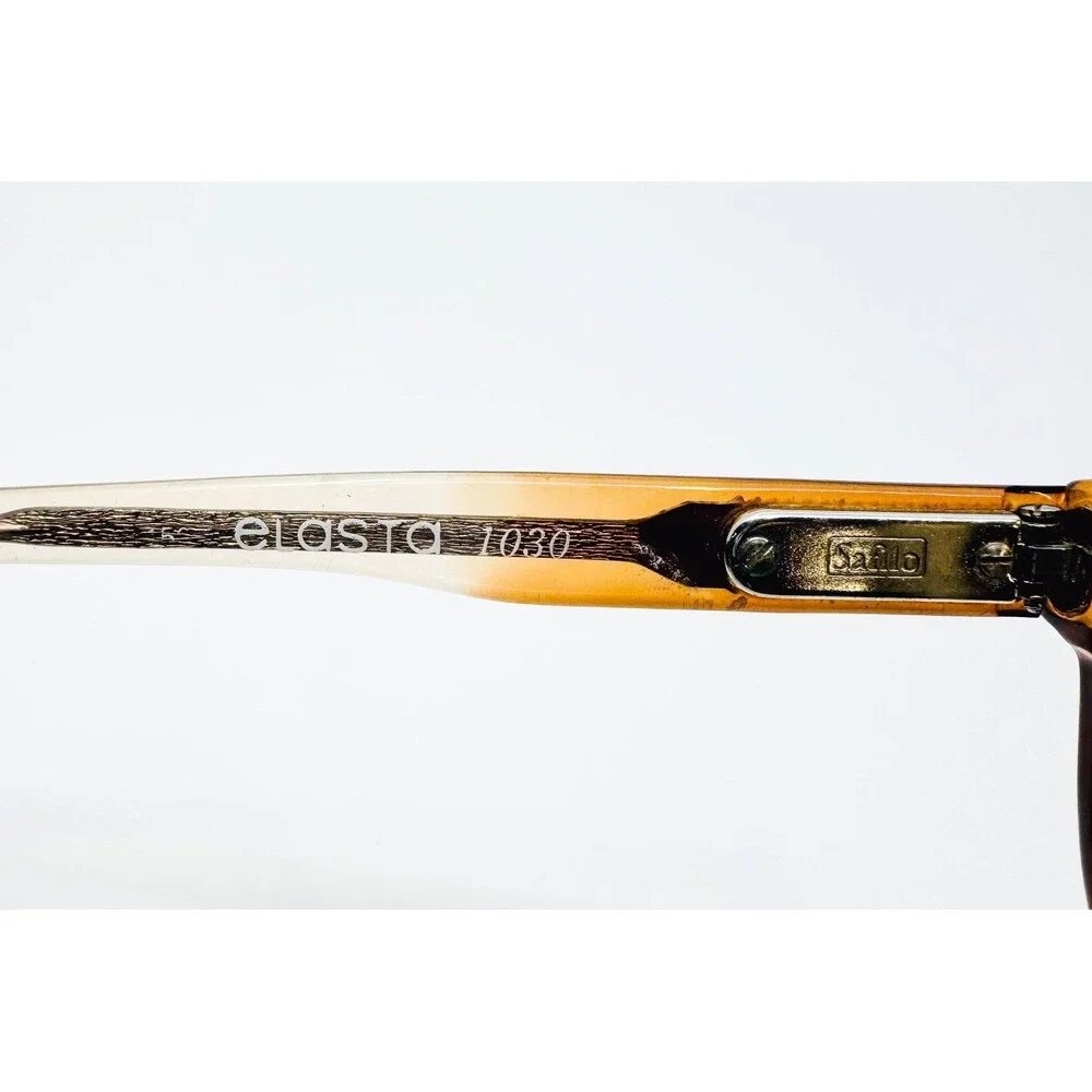 Safilo Elasta 1030 Eyeglass Frames Mens Brown Aviator Double Bridge Italy 56-16